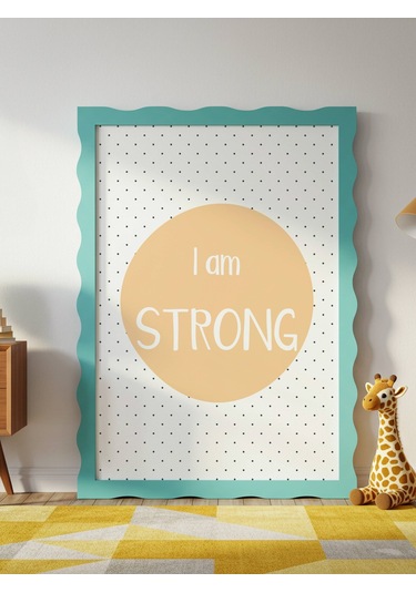 I Am Strong Dijital Baskı Poster Sarı Çerçevesiz