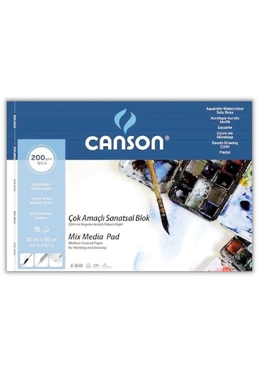 Canson Resim Defteri 35 x 50 15 YP 200 G Spiralli