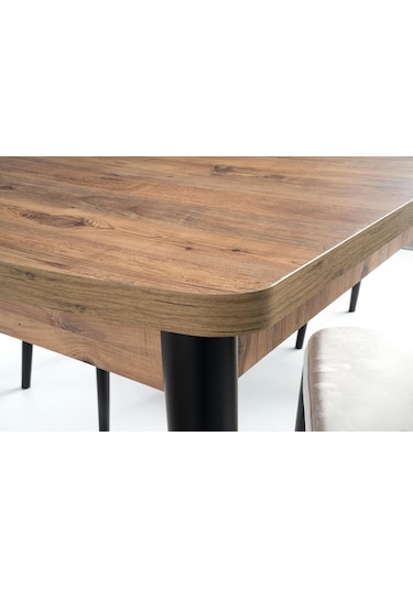 Milano Mdf Açılır Mutfak Masa Sandalyeli Takım 75 130cm 001