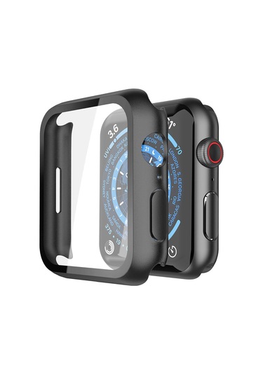 Temperli Cam Ekran Koruyuculu 2'li Sert Pc Kılıfı, Apple Watch Series 3 Ve Series 2 42 Mm İle Uyumlu, Ultra İnce, Çizilmeye Karşı Dayanıklı, Tam Kapsama Koruması