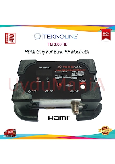 Teknoline Tm 3000 Hd - Hdmi Giriş Full Band Rf Modülatör