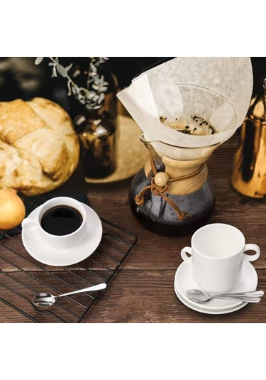 Xiyyadms 6 Adet Gıda Seviyesi Paslanmaz Çelik Küçük Kaşıklar - 4.7 İnçlik Yansıtıcı Parlaklıklı Türk Kahvesi Ve Tatlı Kaşıkları Gümüş