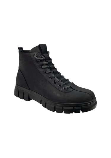 Voyager 4443 Erkek Casual Deri Nubuk Bot Kış 24 Siyah