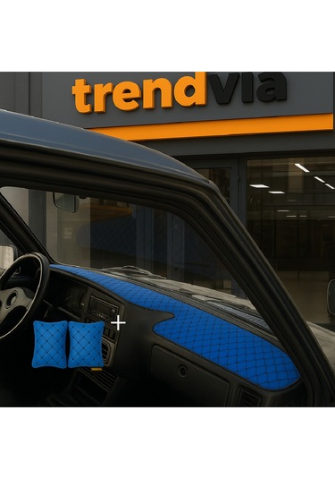 Tofaş Şahin Doğan Kartal Yüksek Ön Göğüs Mavi-siyah Torpido Kılıfı / Mavi-siyah Boyun Yastığı