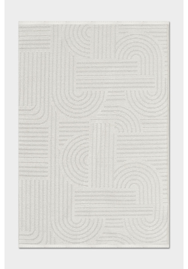 Revna Ekru Yıkanabilir Halı Kaydırmaz Tabanlı Pamuk Dokuma Salon Mutfak Koridor İçin Ekru