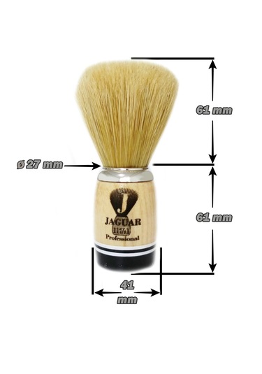 Jaguar 117/11 Ahşap Doğal Kıl Tıraş Fırçası, Tıraş Sabunu Seti