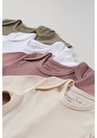 Tinylamb Softly Colors Kısa Kol Bebek Bodysuit Takımı - 4 Parça Çok Renkli