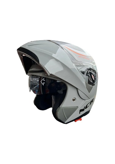 Ncr Çene Açılır Açık Nardo Siyah Vizörlü Motosiklet Kaskı Açık Nardo Gri