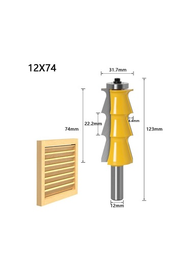 Sones 12mm Saplı Kör Korkuluk Hattı Kesici Ağaç İşleme Gravür Freze Kesici