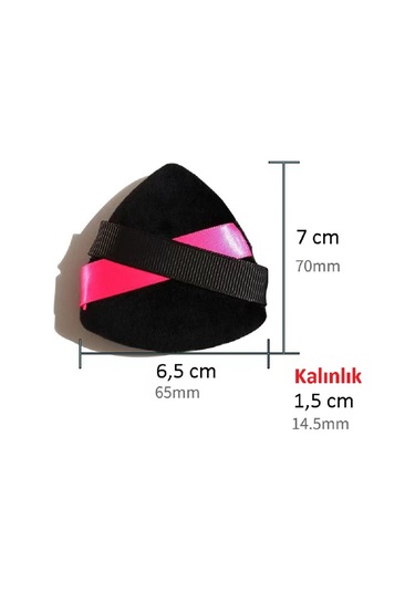 Melien Pamuk Yıkanabilir Kadife Puf Makyaj Süngeri Siyah