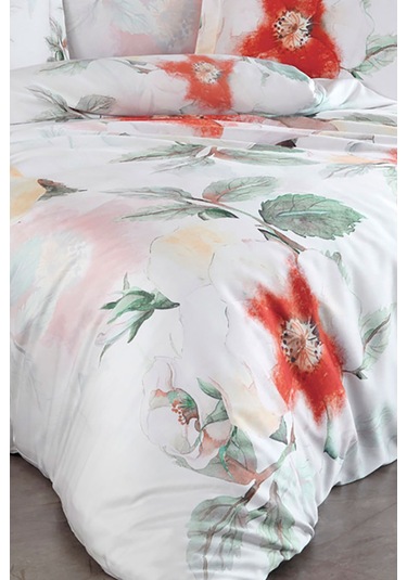 Varol Royal Saten Tek Kişilik 300tc Nevresim Takımı - Aruna Çok Renkli