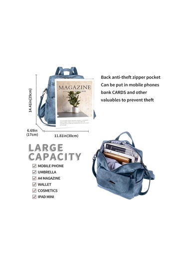 Kadın Sırt Çantası Su Geçirmez Hırsızlık Önleyici Hafif Pu Moda Seyahat Çok Amaçlı Diğer