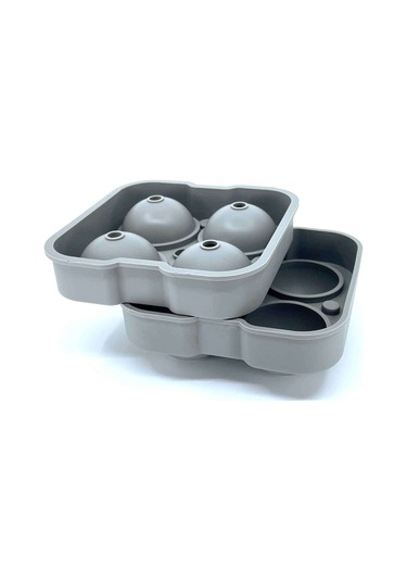 Silikon Buz Kalıbı Yuvarlak Küre Buz Kalıbı 4 Lü Renkli