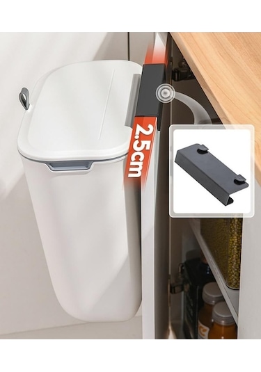 Turuncu 8l Duvara Monte Çöp Tenekesi Mutfak Dolabı Kapı Asılı Çöp Kutusu Geri Dönüşüm Çöp Kutuları Banyo Tuvalet Çöp Kutuları Çöp Kovası A Turuncu