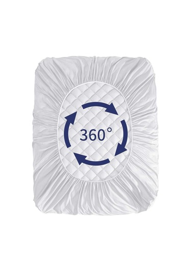 Kapıtonelı Sıvı Gecırmez Yatak Alezı 200 200 Beyaz