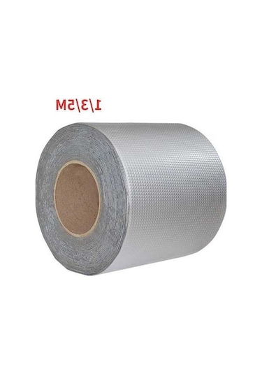 Pazly Yüksek Sıcaklık Dayanımı Su Geçirmez Bant Alüminyum Folyo Kalın Butil Yapışkan Bant Duvar Çatı Kanalı Onarım 3mx5cm