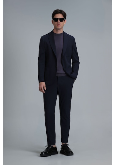 Lufian Erkek Hunter Smart Chino Slim Fit Pantolon 111190325 Lacivert