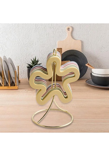 Suntek Magideal Coaster Tutucu Çay Kahve Kupa İçecekler Yeni Eve Altın