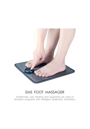 Didadodo Darbeli Ayak Masaj Yastığı Ems Masaj Pedikür Makinesi Usb Şarj Pedikür Seti - Siyah Şarj Siyah