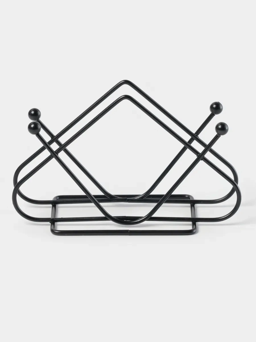 Dolana Mutfak Masası İçin Metal Peçetelik "üçgenler" 348434301 Siyah