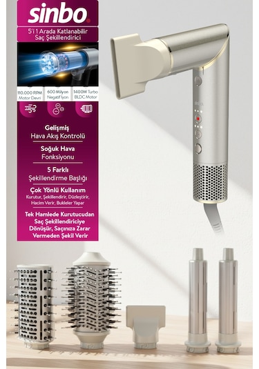 Sinbo Shd-1721 Saç Şekillendirme Cihazı - Şampanya Çok Renkli