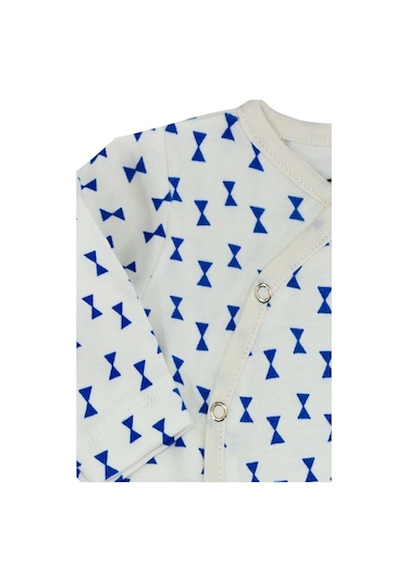 Boumini Yeni Doğan Patikli Bebek Tulumu 0-6 Ay Papyonlu Bebek