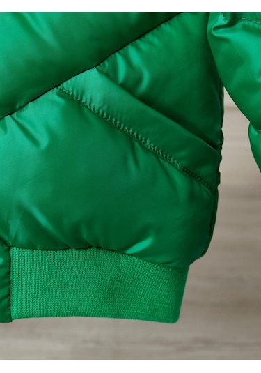 Benitto Kids Erkek Bebek Kapüşonlu Kışlık Mont 51332 Yeşil