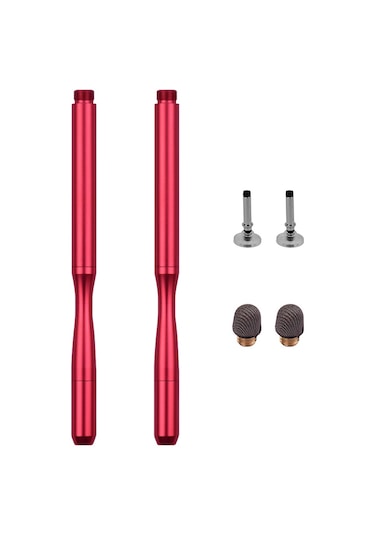 Skycity 2 Adet Kırmızı Dairesel+el Dokunuşlu Kalem: Evrensel Yüksek Hassasiyetli Kapasitif Kalem, Telefon Ve Tablet Ekranları İçin, 2 Yer Değiştirme Dairesi + 2 Fiber Uç li