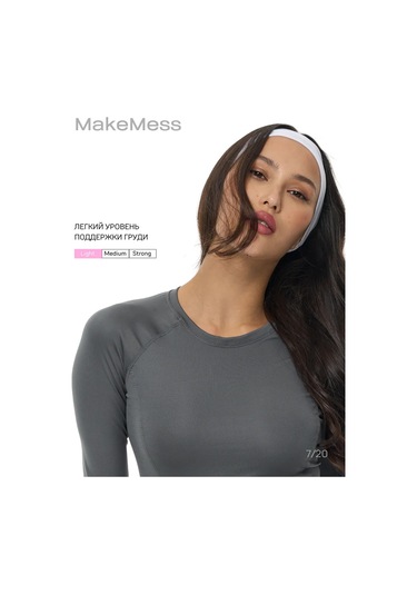 Make Mess Spor Dar Kesim Uzun Kollu Üst 298675840 Gri