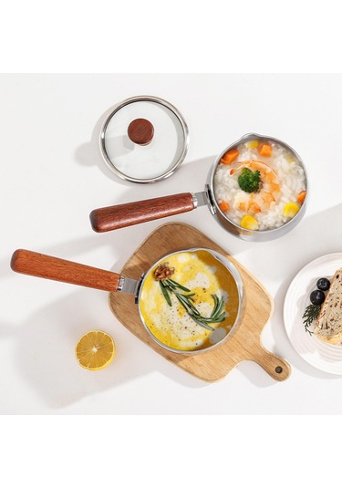 Homyl Paslanmaz Çelik Süt Tencereleri Kolay Temizlenen Kapaklı