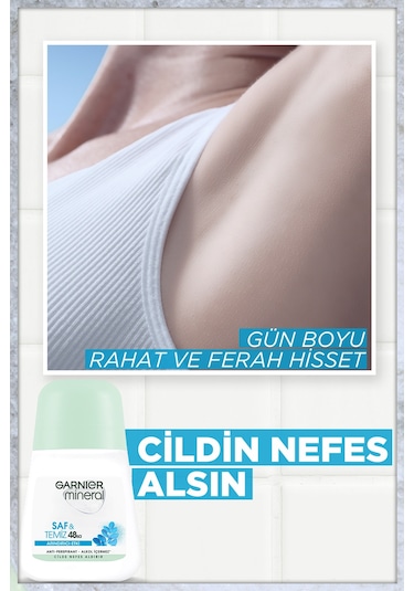 Garnier Mineral Saf&Temiz Antiperspirant Kadın Roll-On 50 ML