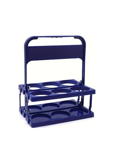 Trendooze Gaojunshop01 Katlanır 6lı Yeşil Bira Sepeti, Kahve-süt-çay İçin Pratik Saklama Kolu Yeşil