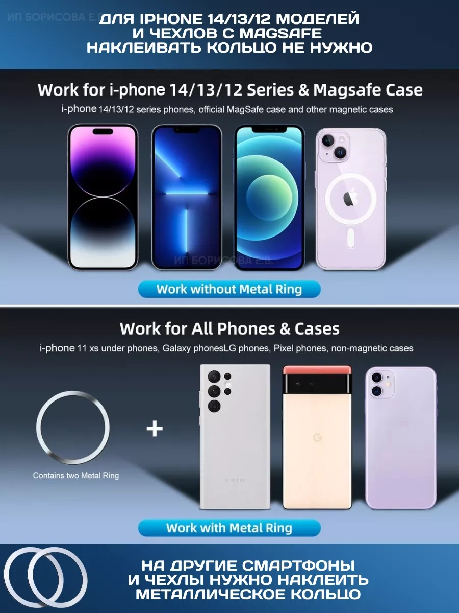 Technoroom Aracınız İçin Magsafe Telefon Tutucu, Güçlü Mıknatıslı 180430118 Siyah