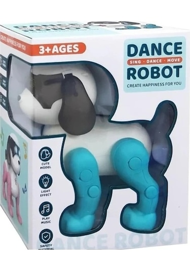 Babydoor Toys 111-2 Dans Eden Sesli Işıklı Robot Köpek Mavi