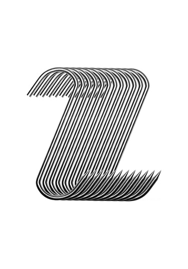 Konesam 304 Paslanmaz Çelik Et Asma Kancaları, Gıda Seviyesi, 13 Cm, 20 Adet, Dayanıklı, Plaster Duvar Uyumlu, Kolay Takım