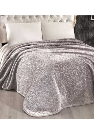 Mink Battaniye Sense 526 Gümüş Çift Kişilik 220x240 Gümüş