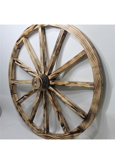 Otantik Ahşap At Arabası Tekeri 100 Cm. Diğer