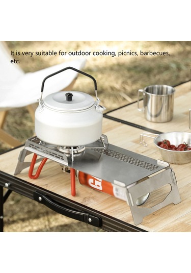 Maiyame Soto310 Çelik Çadır Ocağı Tabanı, Rüzgar Direnci Ve Isı Yalıtımı, Piknik-barbekü İçin Taşınabilir Ve Parçalanabilir Masa Gümüş