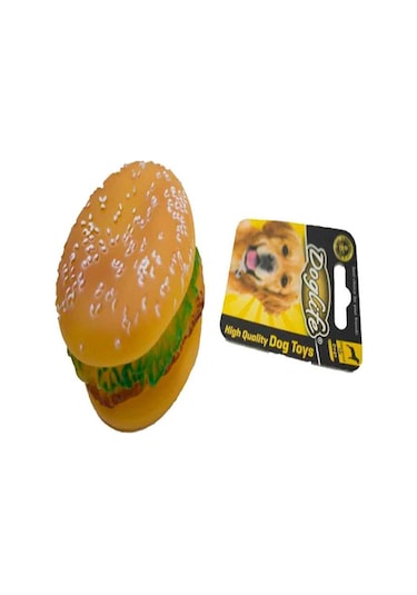 Doglife Plastik Hamburger Şekilli Köpek Oyuncağı