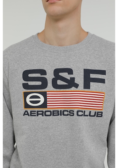 Superfly Men Sweat Gri Melanj Erkek Sweatshirt Gri