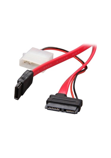 7 Pin Sata Data Molex Power To 7+6 13 Pin Slimline Kablo 40cm