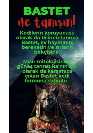 Petjoo 1.Bastet Kırmızı-Yeşil Qr'lı Kedi Künyesi