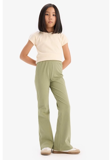 DeFacto Kız Çocuk İspanyol Paça Tayt E1838A825SMKH461 Haki
