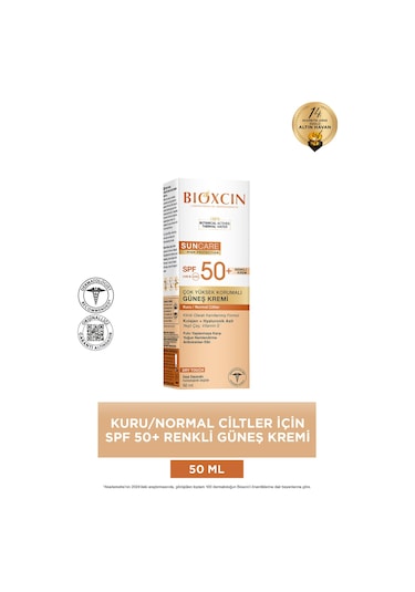 Bioxcin Sun Care Kuru Ciltler Için Güneş Kremi Spf 50 50 ml - Renkli