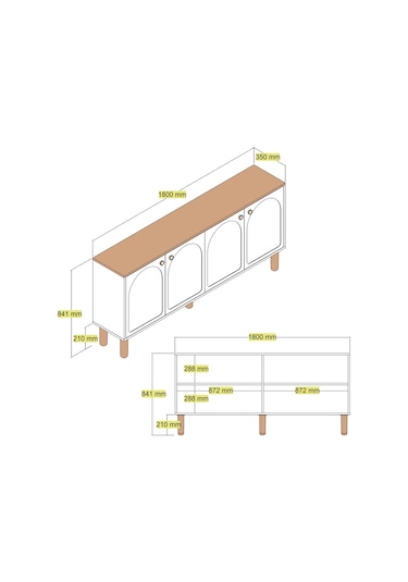 Bohem Konsol - Beyaz Krem