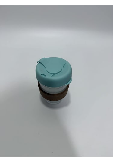 Mantar Halkalı Cam Kahve Bardağı 350ml Renkli