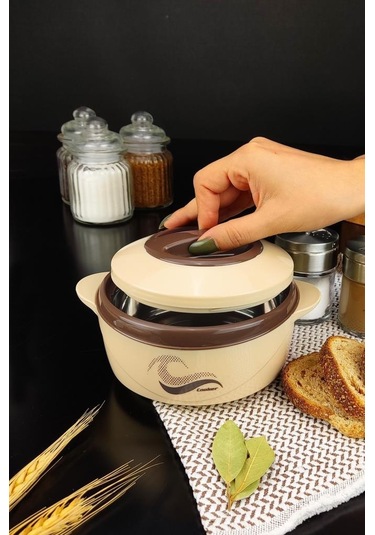 Digithome Ckr3148 Paslanmaz Çelik Hazneli Yemek Termosu 500 ML Kahverengi