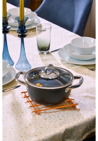 4'lü Turuncu Servis Sunum Seti, Peçetelik, Kağıt Havluluk, Kare Ekmeklik, Nihale - Metal