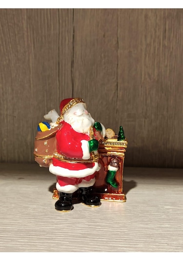 Swarovski Taşlı Noel Baba Mücevherlik / Dekoratif Biblo