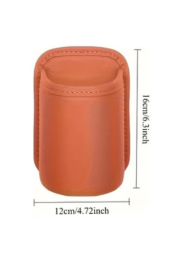 Chuangyinshop Orange 2 Adet - Kaymaz Kupa Tutucu Organizatör, Pu Deri Spillsiz Araç Çok Fonksiyonlu Saklama Kutusu